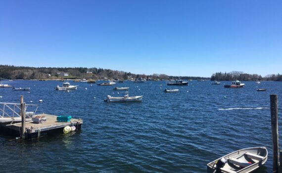 choppy water in a new england harbor